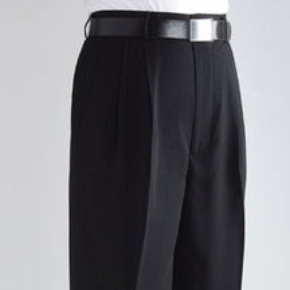 Men’s Unhemmed Pleated Dress Pants Slack Trousers
